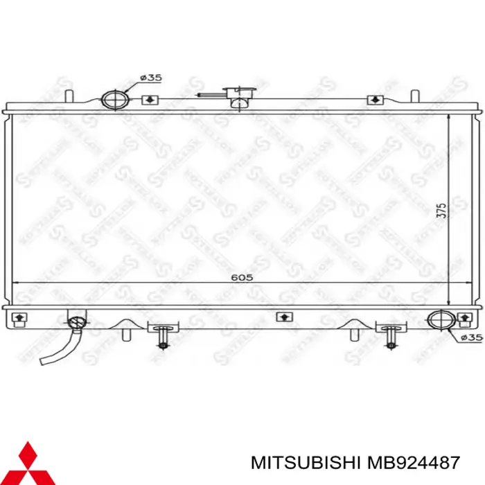 Радіатор основний Mitsubishi MB924487 ціна, від 85.73 USD
