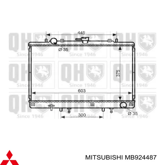 Радіатор MB924487 Mitsubishi