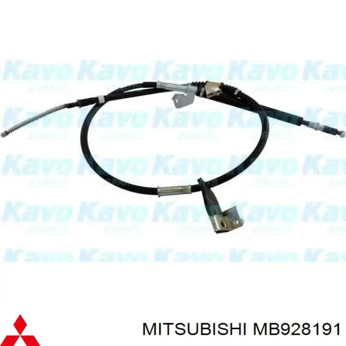 MB928191 Mitsubishi трос ручного гальма задній, правий
