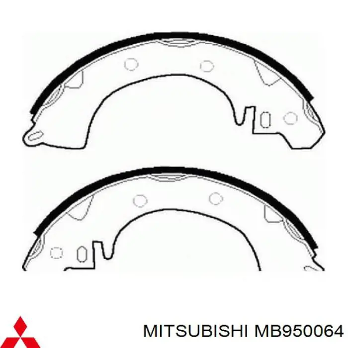 Купити MB950064 Mitsubishi Колодки гальмові задні, барабанні