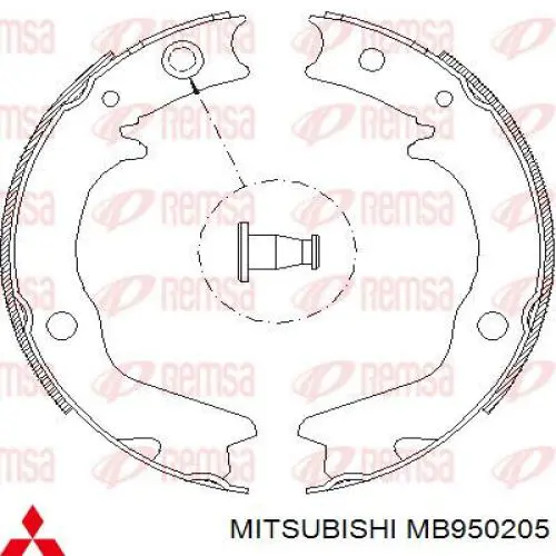 Купити MB950205 Mitsubishi Колодки гальмові задні, барабанні