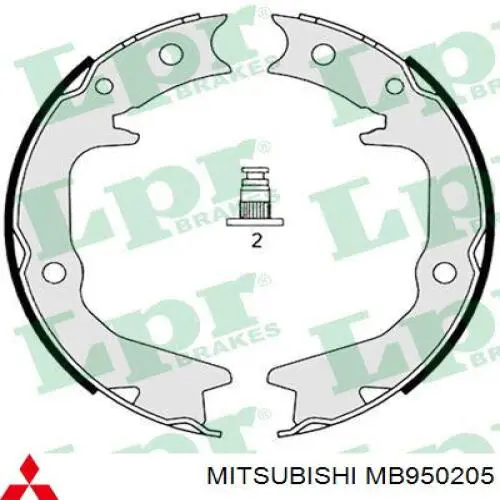 Колодки гальмові задні, барабанні MB950205 Mitsubishi