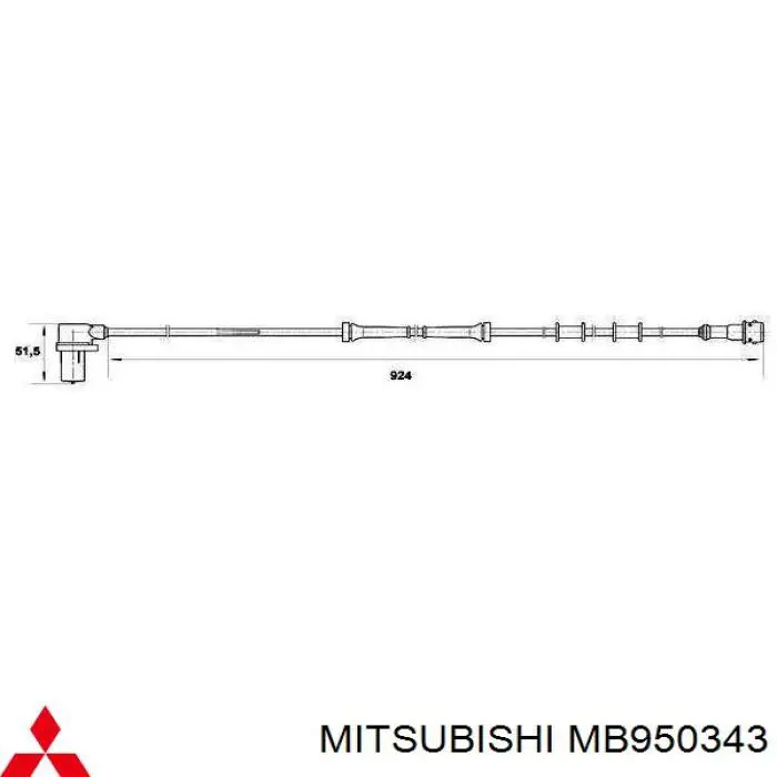 Датчик ABS передній лівий Mitsubishi MB950343 ціна, від 25.92 USD
