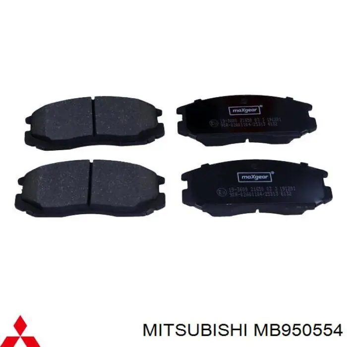 Колодки гальмівні передні, дискові MB950554 Mitsubishi