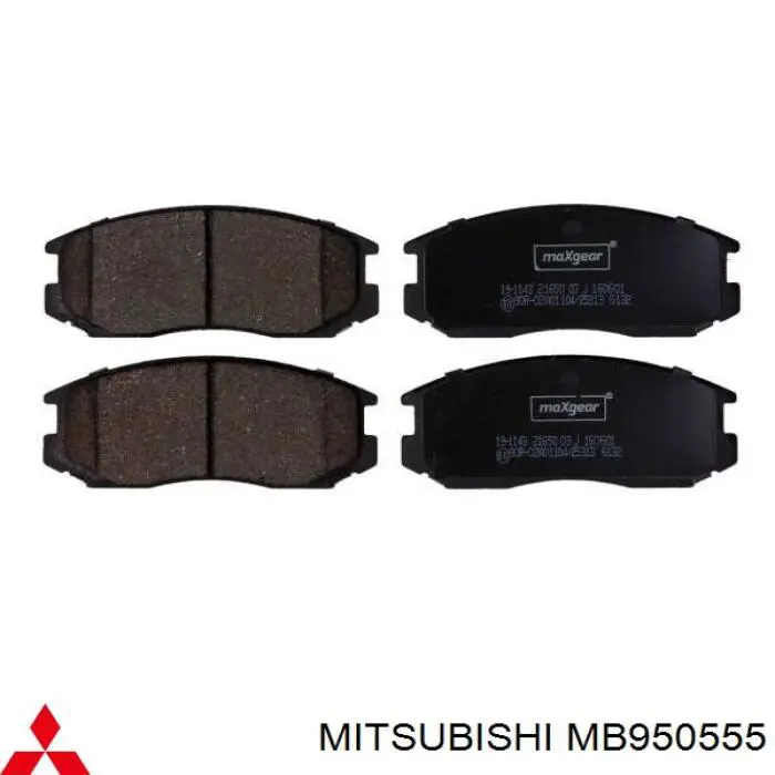 Передні тормозні колодки MB950555 Mitsubishi