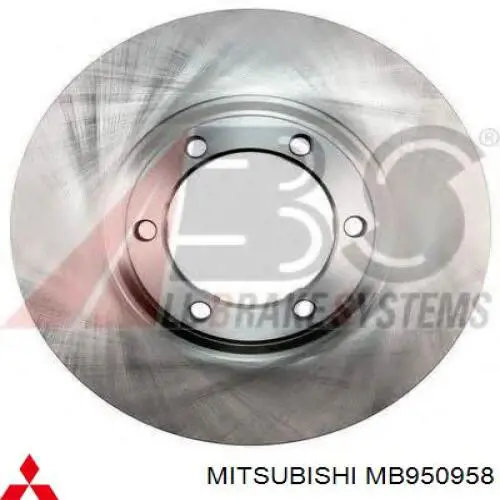 Гальмівні диски передні MB950958 Mitsubishi