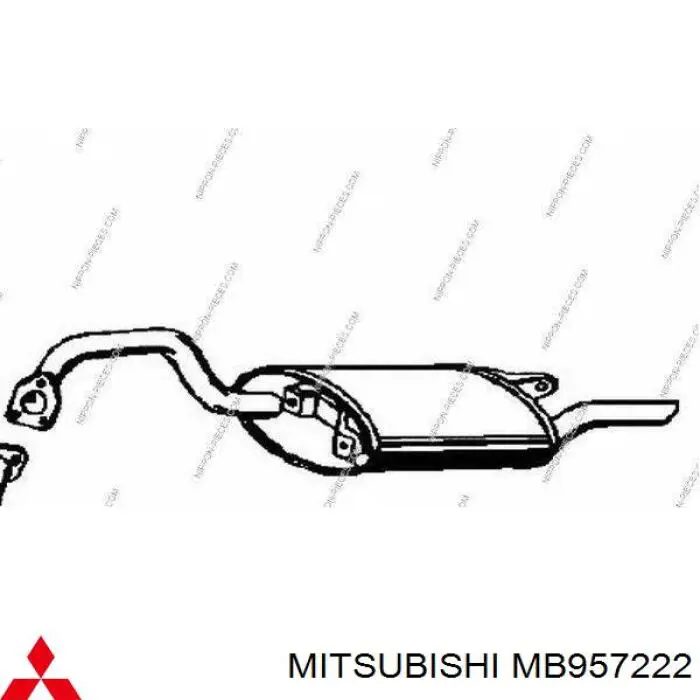 MB957222 Mitsubishi Глушилка задня