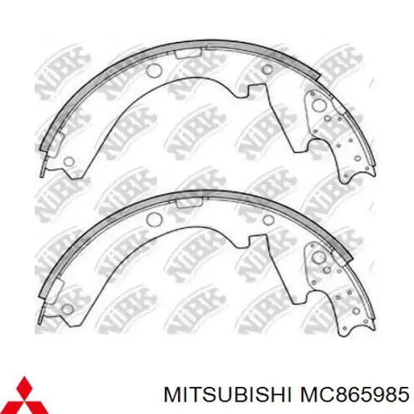 MC865985 Mitsubishi колодки гальмові задні, барабанні