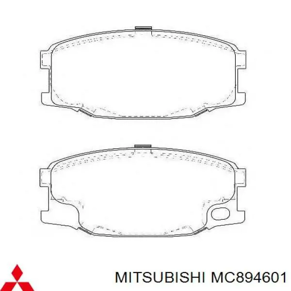 Передні тормозні колодки MC894601 Mitsubishi