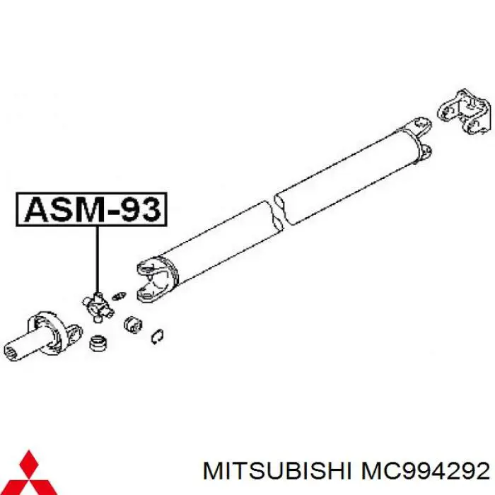Хрестовина карданного валу Mitsubishi MC994292 ціна, від 15.58 USD