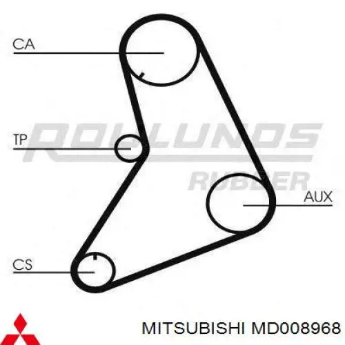 Купити MD008968 Mitsubishi Ремінь газорозподільного механізму