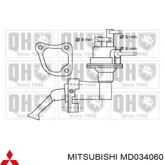 Паливний насос, механічний Mitsubishi Galant 5 (E1A) (Міцубісі Галант)