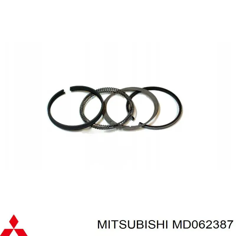 MD012765 Mitsubishi кільця поршневі комплект на мотор, 2-й ремонт (+0,50)