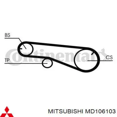 MD106103 Mitsubishi ремінь балансувального вала