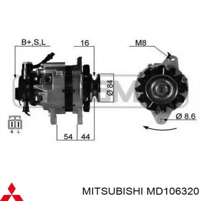 MD106320 Mitsubishi генератор