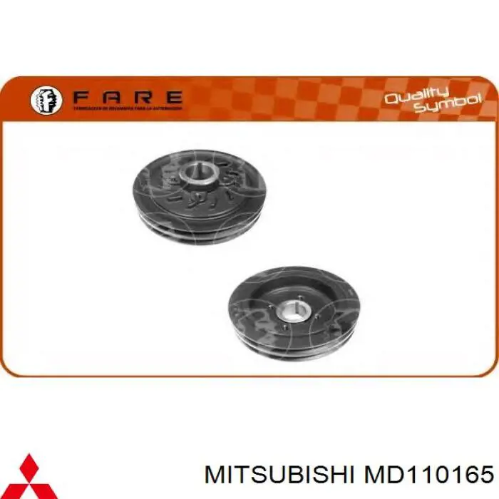 Шків колінвала (демпфер ) Mitsubishi MD110165 ціна, від 2168.61 UAH