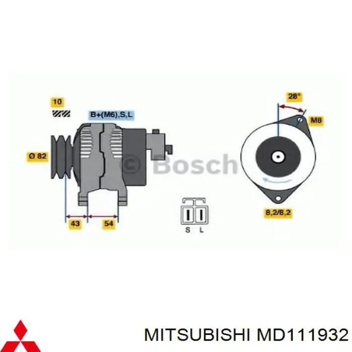 Генератор MD111932 Mitsubishi
