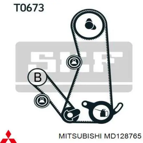 Купити MD128765 Mitsubishi Ролик натягувача балансировочного ременя