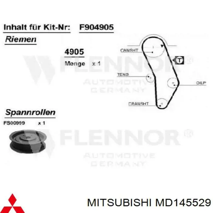 Купити MD145529 Mitsubishi Шків колінчастого вала
