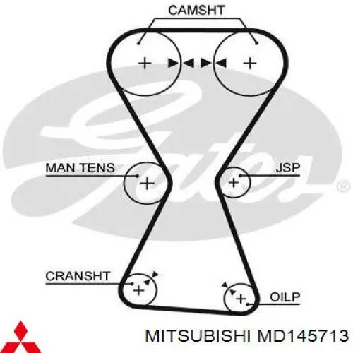 MD145713 Mitsubishi ремінь грм
