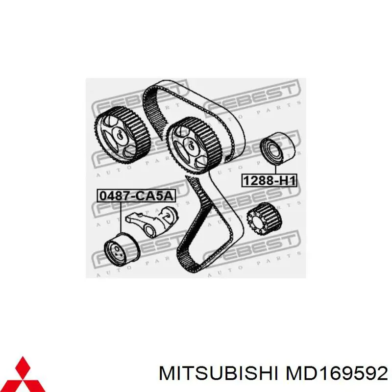 Ролик натяжителя ременя газорозподілу Mitsubishi MD169592 ціна, від 12.27 USD