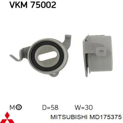 MD175375 Mitsubishi ролик натягувача ременя грм