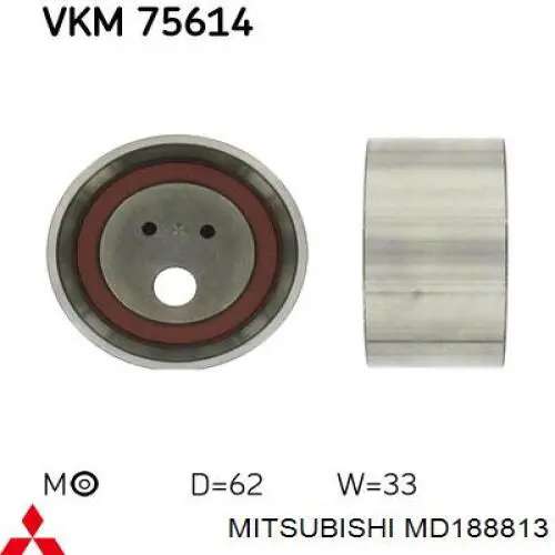 MD188813 Mitsubishi ролик натягувача ременя грм