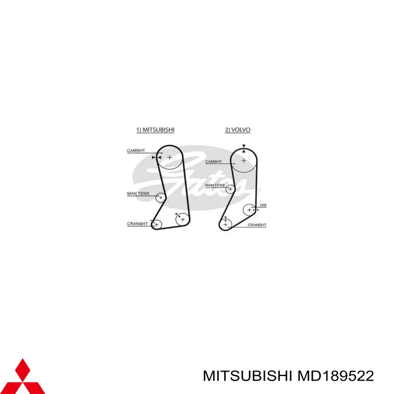 MD189522 Mitsubishi ремінь грм