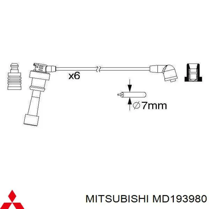 Купити MD193980 Mitsubishi Провід високовольтні, комплект