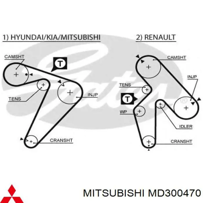 Купити MD300470 Mitsubishi Ремінь газорозподільного механізму