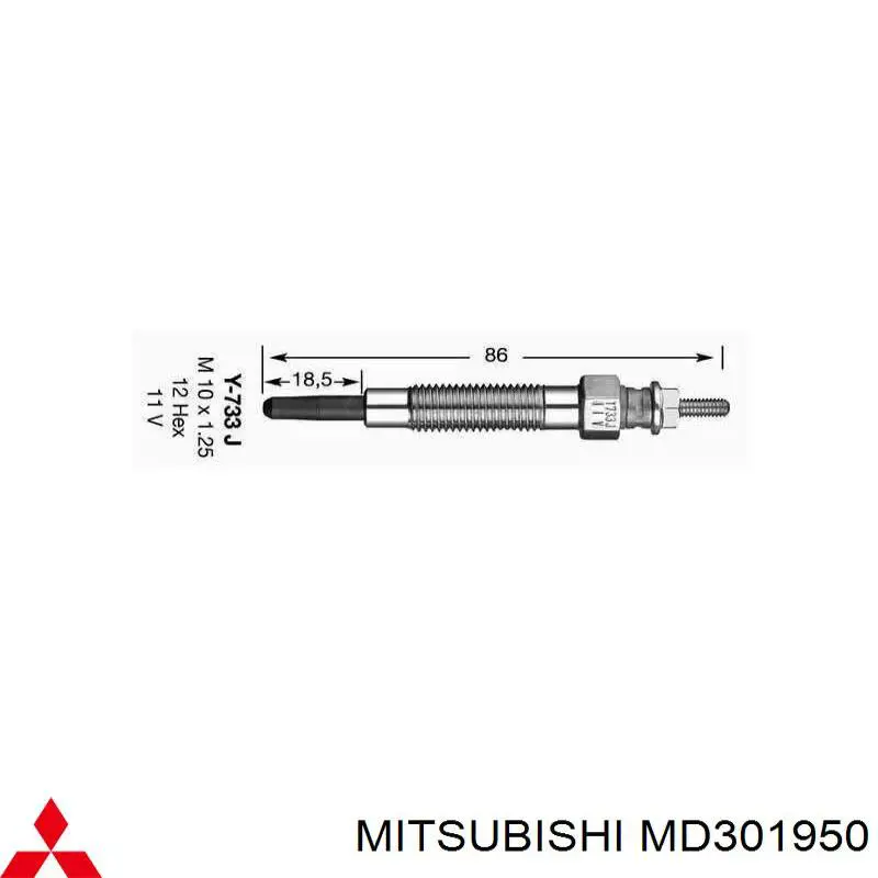 Купити MD301950 Mitsubishi Свічка накалу