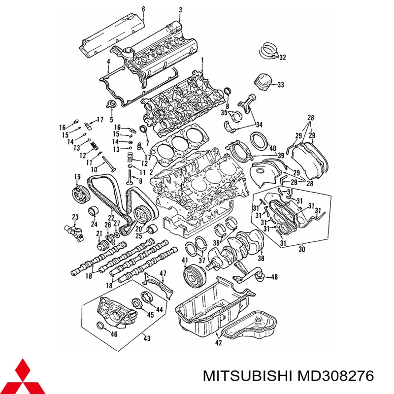 Поршень в зборі Mitsubishi MD308276 ціна, від 25.42 USD
