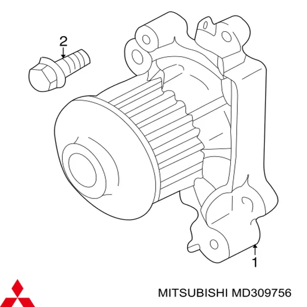 Помпа охолодження Mitsubishi MD309756 ціна, від 33.73 USD