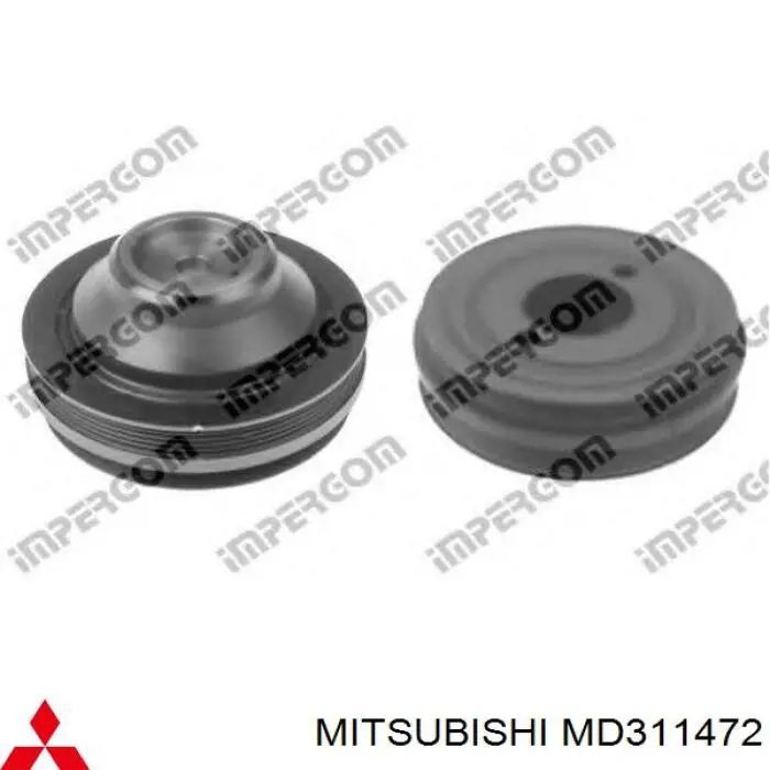 Шків колінвала (демпфер ) Mitsubishi MD311472 ціна, від 58.66 USD