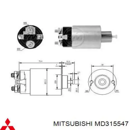 MD315547 Mitsubishi Стартер двигуна