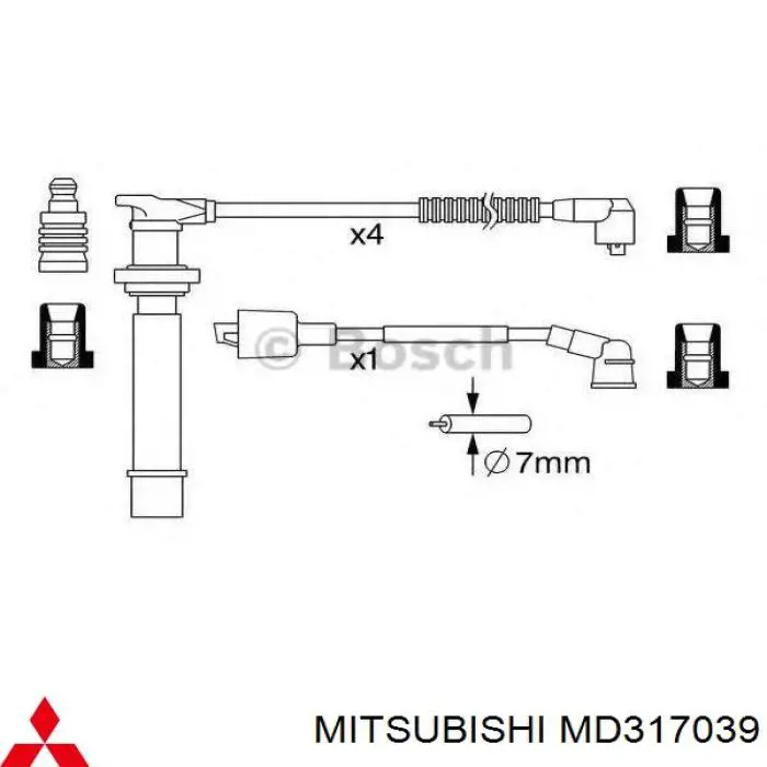 Дріт високовольтний Mitsubishi MD317039