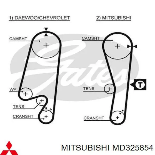 MD325854 Mitsubishi ремінь грм