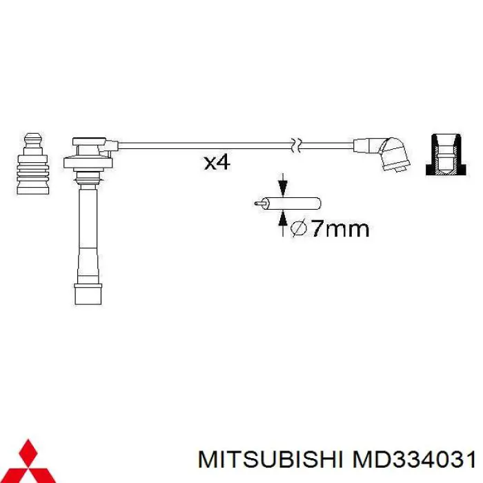 Дріт високовольтний, комплект MD334031 Mitsubishi