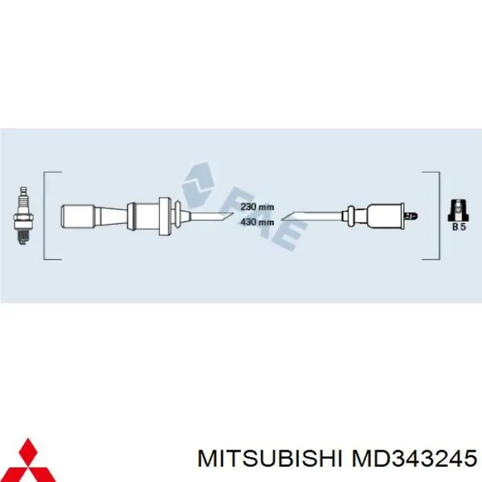 MD343245 Mitsubishi дріт високовольтні, комплект