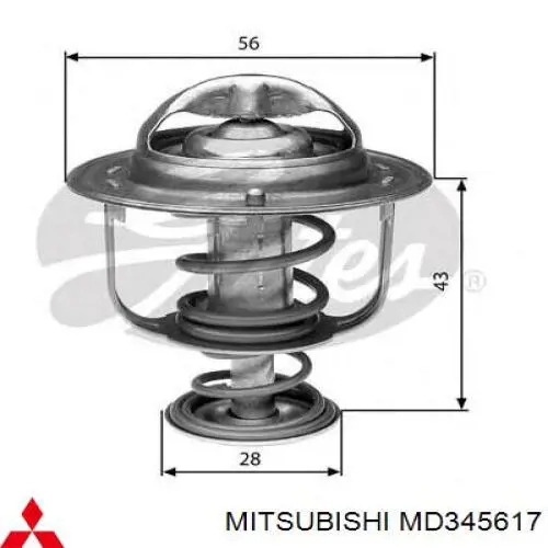 MD345617 Mitsubishi термостат