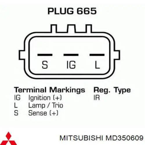 Купити MD350609 Mitsubishi Генератор