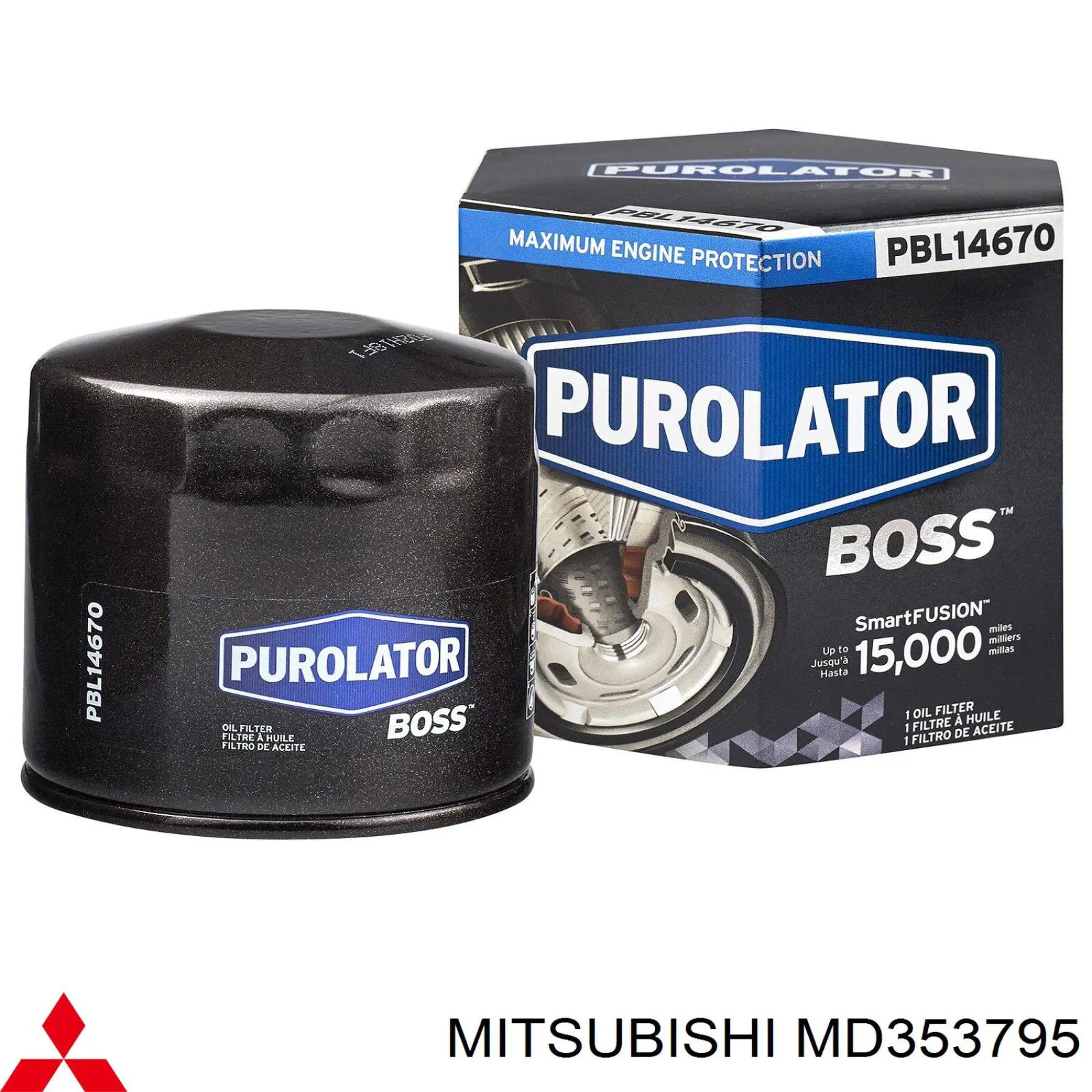 Масляний фільтр двигуна Mitsubishi MD353795 ціна, від 3.96 USD
