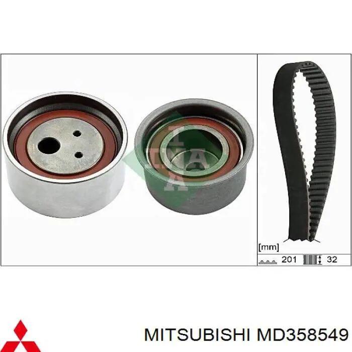 Зубчастий ремінь Mitsubishi MD358549 ціна, від 53.21 USD