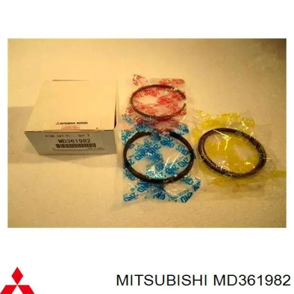 Кільця поршневі на 1 циліндр, STD. MITSUBISHI MD361982