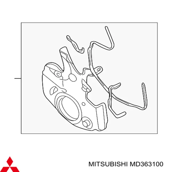 MD363100 Mitsubishi захист ременя грм, нижній
