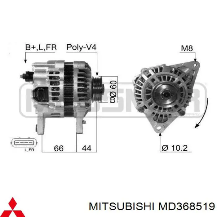 Купити MD368519 Mitsubishi Генератор