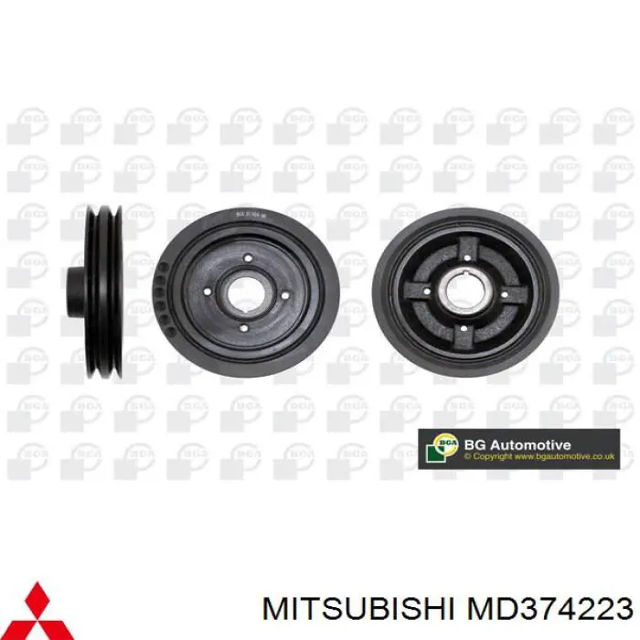 Шків колінвала (демпфер ) Mitsubishi MD374223 ціна, від 44.57 USD