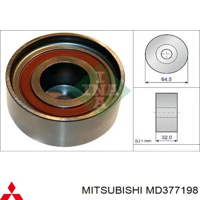 MD377198 Mitsubishi Паразитний провідний ролик