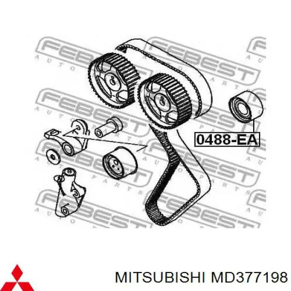 Купити MD377198 Mitsubishi Ролик паразитний ГРМ