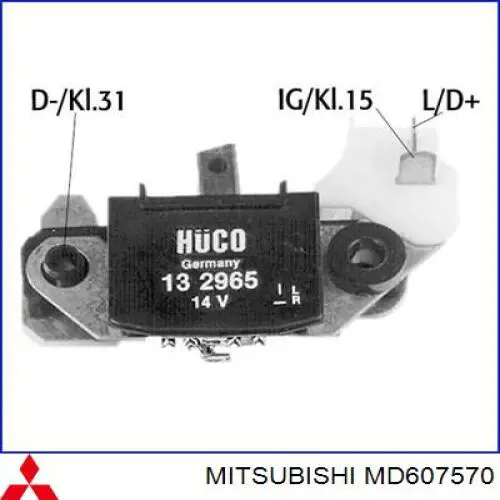 MD607570 Mitsubishi реле-регулятор генератора, (реле зарядки)